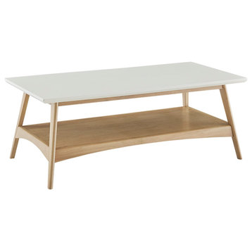 Madison Park Parker Mid-Century Modern Natural Wood Coffee Table, Natural