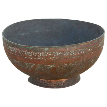 19th Century Indian Copper Bowl