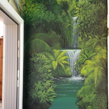 Indoor Pool Murals. Ceiling and Walls (working in)