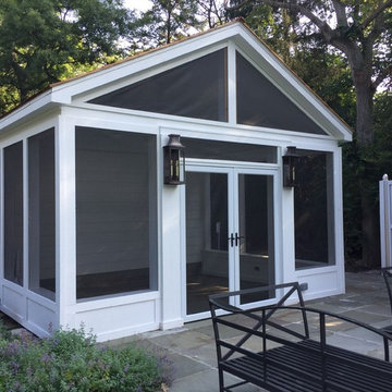 Pool House Screened Porch by Winnetka, IL screened porch designer
