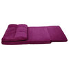 Loungie Micro-Suede Convertible Flip Chair/Sleeper Dorm Couch Lounger, Purple