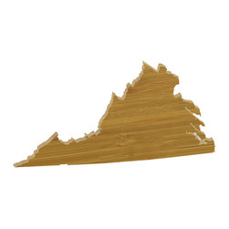 CuttingBoards.net - State Shaped Cutting Boards, Brown Richlite, Virginia - Cutting Boards