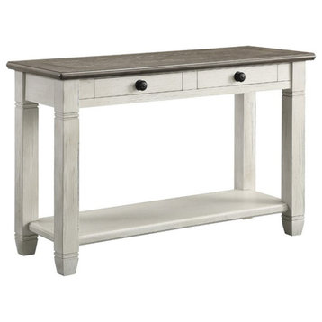 Lexicon Granby Wood 2 Drawer Console Table in Antique White