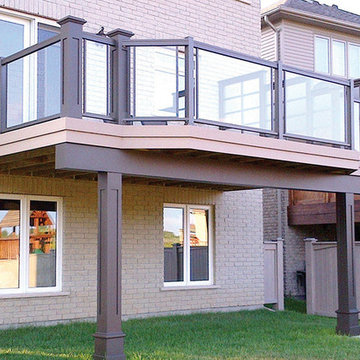 High decks over 6 feet above grade.