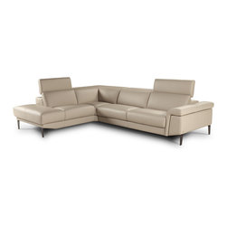 Sharon Italian Leather Sectional - Sectional Sofas