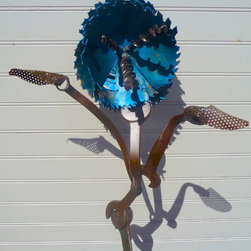 Saw Blade Flowers - Home Decor