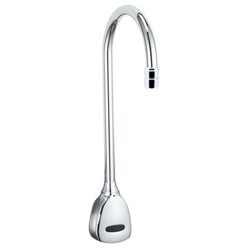 Delta Hardwire Electronic Wall Mount Basin Faucet With Gooseneck Spout