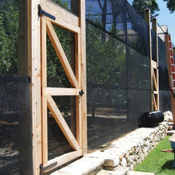 Western Red Cedar and Wire Orchard Enclosure - Home Fencing And Gates