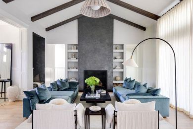 Inspiration for a coastal living room remodel in San Diego