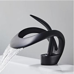 Black Bathroom Faucets Art Designed Brass Mixer Bathroom Basin Faucet TB358F - Bathroom Sink Faucets