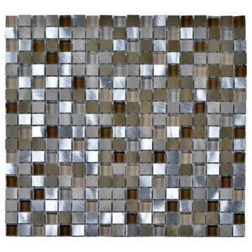 Legion Furniture Brown, Silver Mosaic Tile