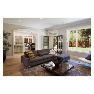 West Menlo Park Shingle - Transitional - Living Room - San Francisco ...