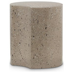 Meridian Furniture - Dimple Terrazzo Pattern Iron End Table, Taupe, 1-Piece: 15"Wx15"Dx16"H - Beautify your room with this Dimple taupe end table. Crafted from taupe Terrazzo patterned iron metal, its modular shape allows you to connect as many as needed, offering versatility and style. With a contemporary nesting design, it adapts effortlessly to various spaces, whether used individually or in clusters. Perfect for adding both functionality and a modern aesthetic to your living area, this table promises to be a chic addition that enhances organization and visual appeal in any setting.