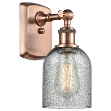 Caledonia 1-Light Sconce, Antique Copper, Charcoal