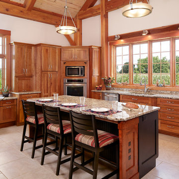 Kentucky Craftsman Timber Frame Home - The Paducah Residence - Custom Kitchen