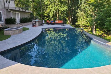 Inspiration for a modern pool remodel