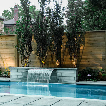 Front & Back Yard Project: Fibreglass Pool, driveway, interlocking, landscaping