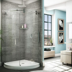 Fleurco Kinetik Kontour Arc 40" x 40" Curved Glass Door and Panel KTK40 - Bath Products