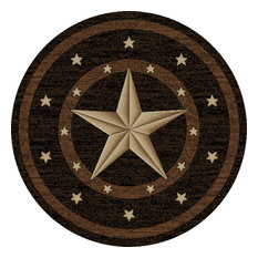 Western Star Rug, 5'3" Round