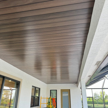 Tongue and groove ceilings for pergolas made by Southern Ornamental and Fence