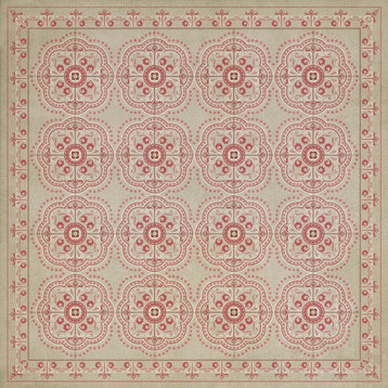 Pattern 28 Lovely 36x36 Vintage Vinyl Floorcloth