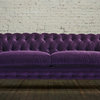 Chesterfield Velvet Sofa, Aubergine