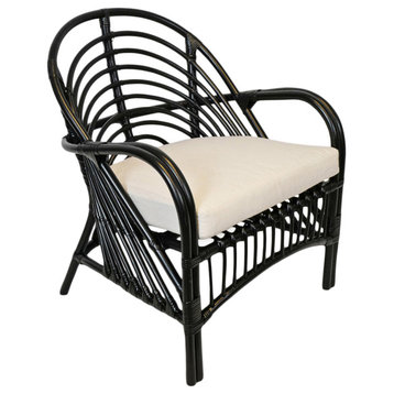 Demi Black Bamboo Arm Chair