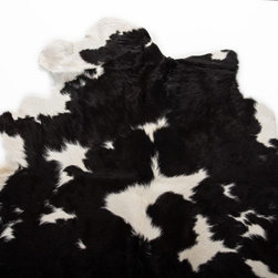 Luxury Natural Cowhide Area Rug,Handmade, Gray, Brown, Black, White, Large 7'7"x - Area Rugs