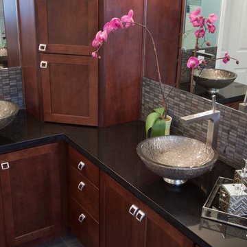 Master bathroom vessel sinks