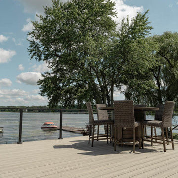 Outdoor Deck with Express Cable Railing