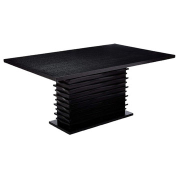 Rectangular Wood Dining Table, Black
