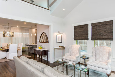 Transitional living room photo in Austin