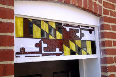 Stained Glass Transom Window - Maryland Flag Design (TW-1)