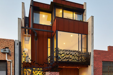 Design ideas for a large industrial three-storey exterior in Melbourne.
