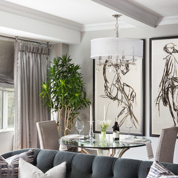 Upper East Side Transitional Apartment: Dining Area