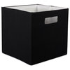 Polyester Cube Solid Black Square 13"x13"x13"