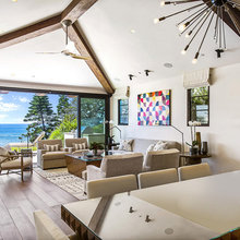 Small family room with fire place