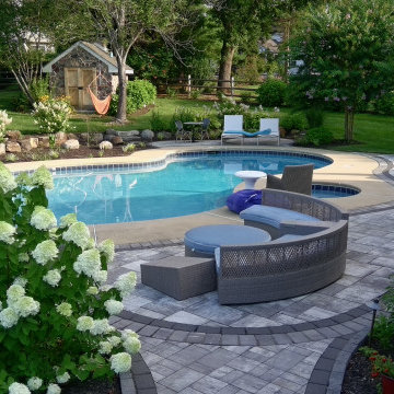 Chester Springs Pool Patio Fireplace