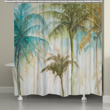 Laural Home Watercolor Palms Shower Curtain