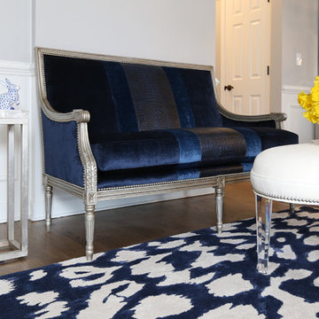 Striking Blue Dining Room