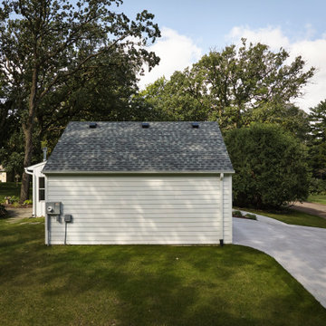 Single-Car Garage becomes Sunroom, Bathroom, Mudroom and Double Garage