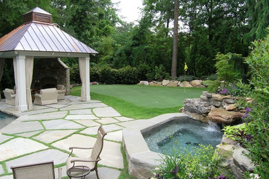 This is an example of a traditional water fountain landscape in Atlanta.