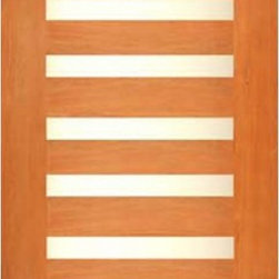 Contemporary Exterior Single Door, Mahogany, Laminated Glass - Front Doors