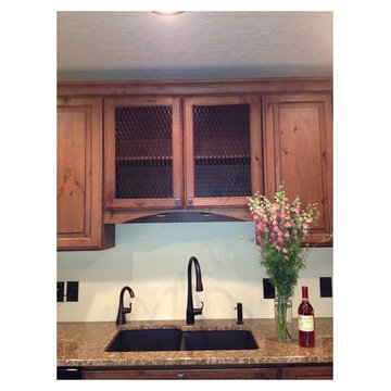 Rustic Alder Kitchen - renovation from a flooded home