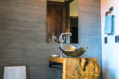 Inspiration for a powder room remodel in Other