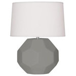 Robert Abbey - Robert Abbey MST01 Franklin, 1 Light Table Lamp - Inspired by the natural geometry found in turtle sFranklin 1 Light Tab Matte Smoky Taupe Gl *UL Approved: YES Energy Star Qualified: n/a ADA Certified: n/a  *Number of Lights: 1-*Wattage:150w Type A bulb(s) *Bulb Included:No *Bulb Type:Type A *Finish Type:Matte Smoky Taupe Glazed
