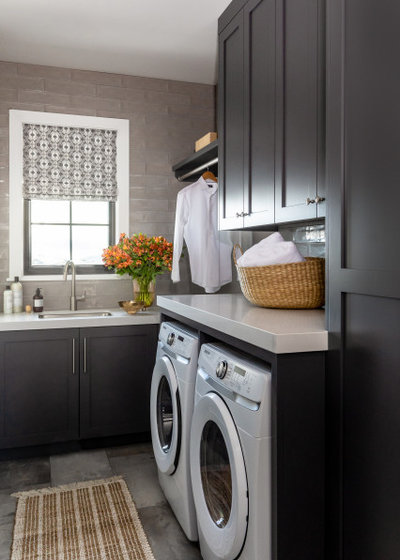 Transitional Laundry Room by Cameo Homes Inc.