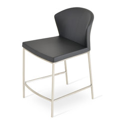CAPRI LOW BACK COUNTER-BLACK PPM - Bar Stools And Counter Stools