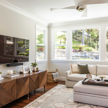 Bright Living Room with Custom Media Console