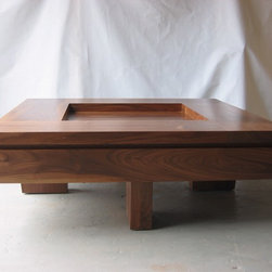 Recess Coffee Table - Square - Walnut - Coffee Tables